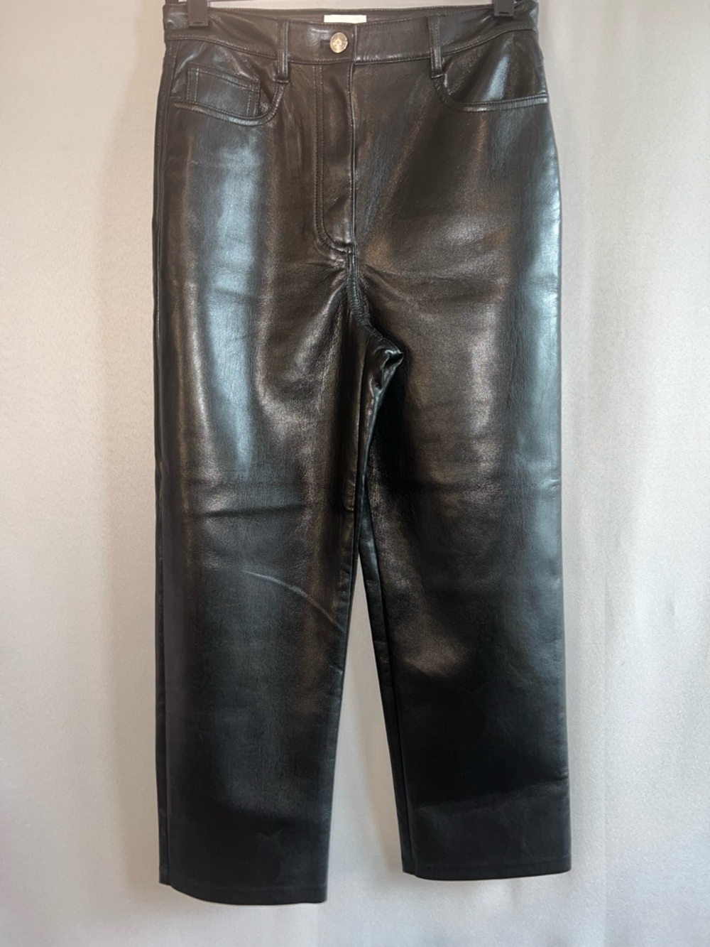 Aritzia Wilfred Melina Pants Vegan Faux Leather Black 6